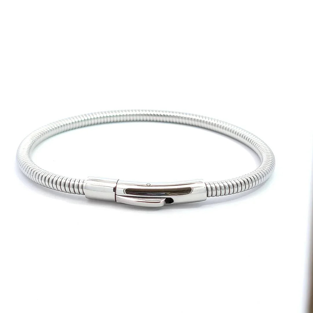 Slangen zilver schakelarmband - Casa Jadel