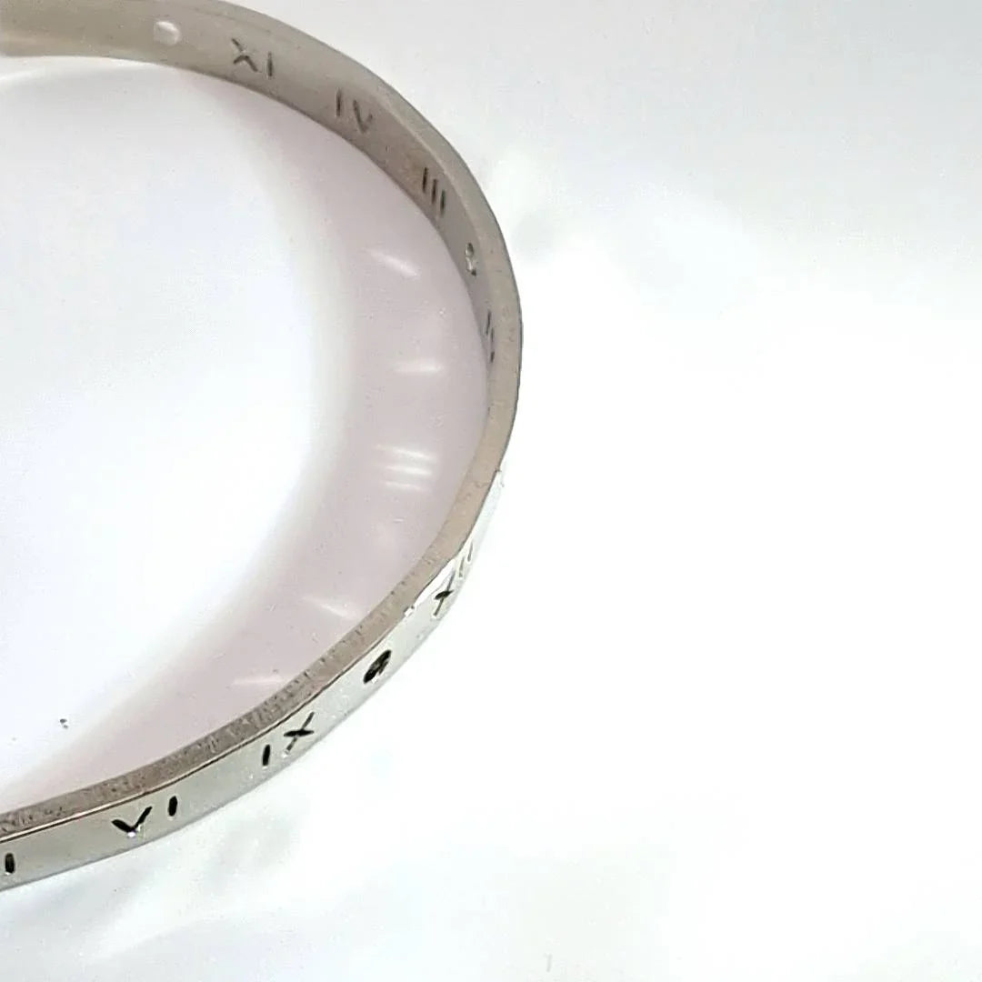 Bangle zilveren armband met Romeinse cijfers - Casa Jadel