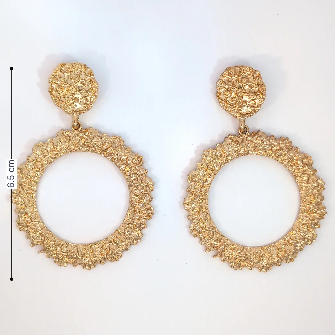 Vintage gouden open cirkel oorknopjes - Casa Jadel