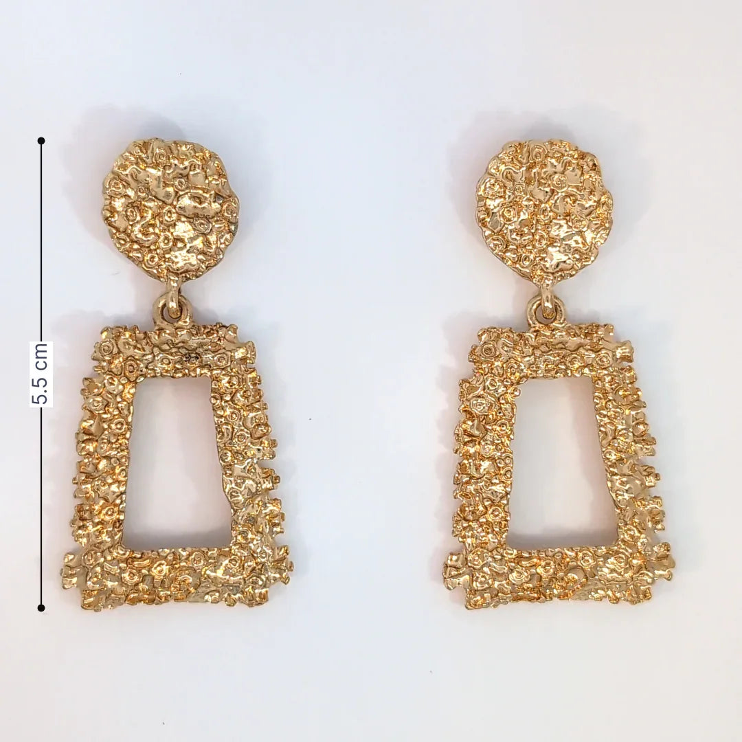 Vintage gouden asymmetrische oorknopjes - Casa Jadel