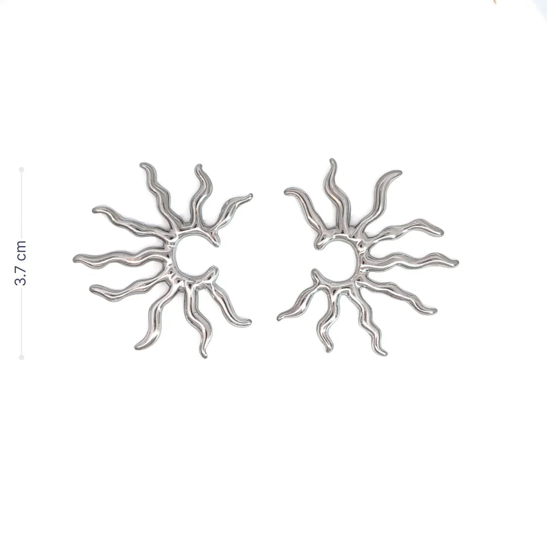 Zilveren oorknopjes almost full sun - Casa Jadel