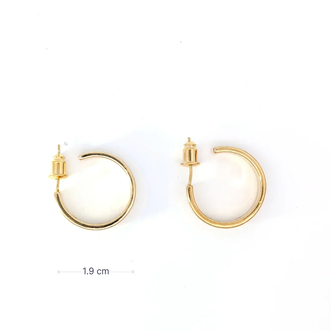 Gouden open oorringetjes met sterretjes strass - Casa Jadel