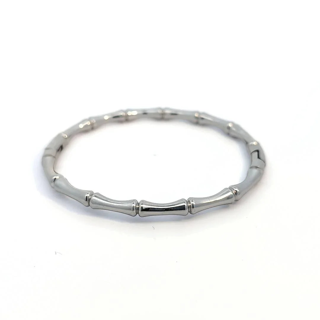 Bangle zilveren armband bamboe - Casa Jadel