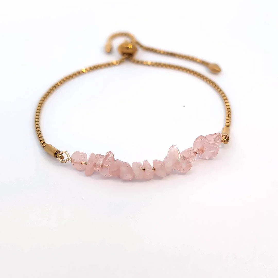 Verstelbare armband met roze steentjes - Casa Jadel