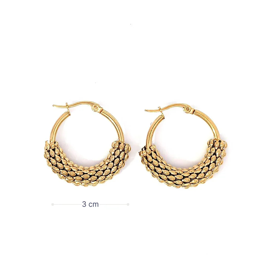 Oorringen met ribbel - Casa Jadel