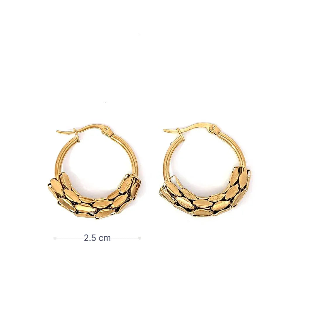 Oorringen goud met een pailletjes - Casa Jadel