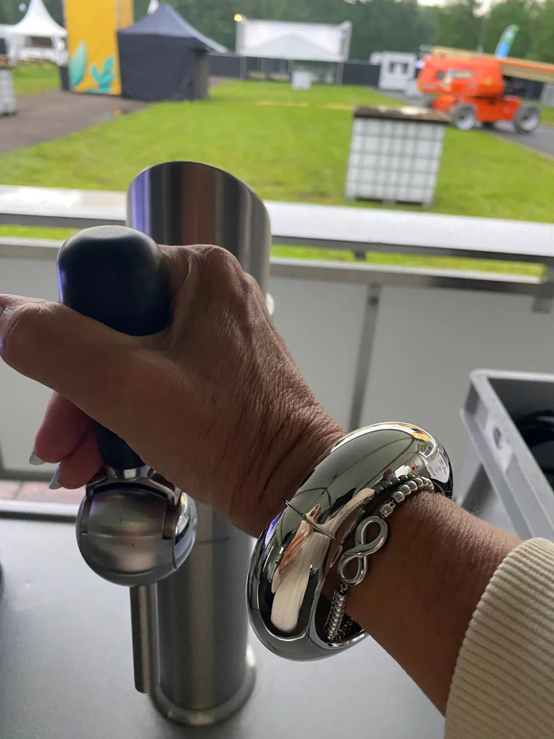 Kogelschakel zilveren armband met infinity bedel - Casa Jadel