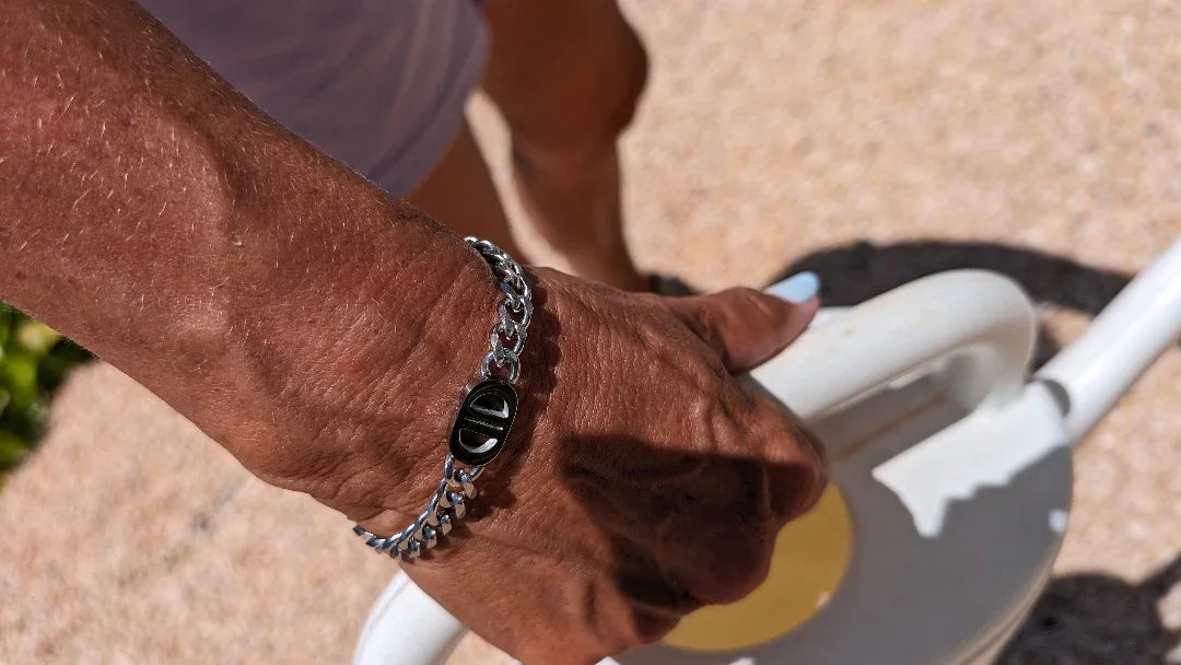 Grove zilveren schakelarmband met centerpiece - Casa Jadel