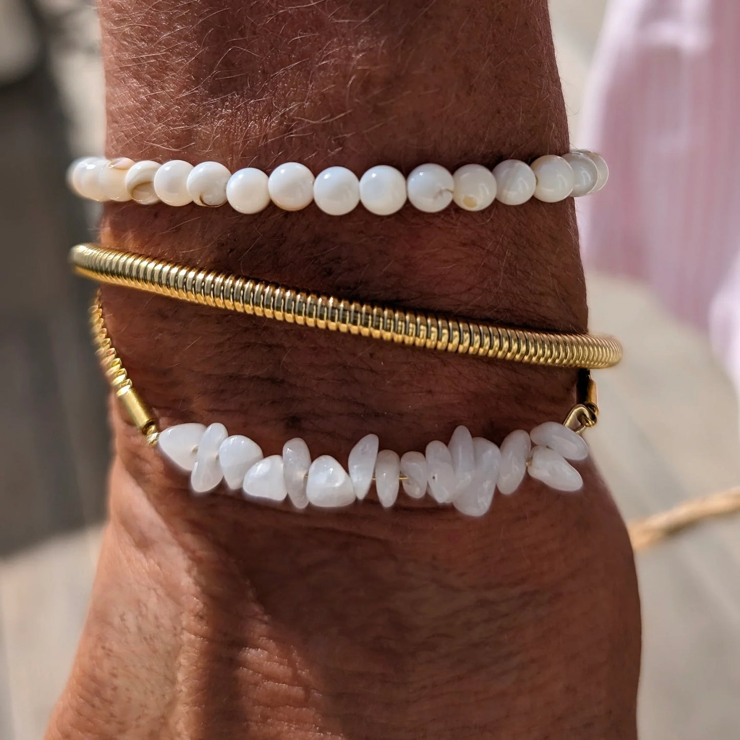 Slangen schakelarmband goud - Casa Jadel