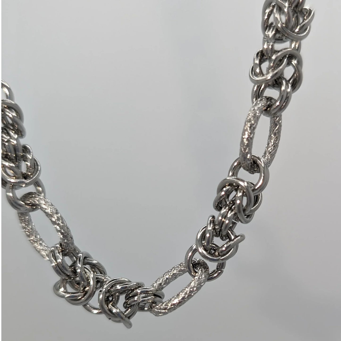 Ketting zilver mixed schakels - Casa Jadel