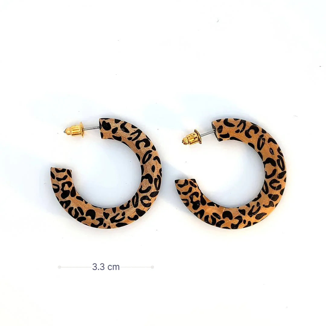 Oorringen met panterprint - Casa Jadel