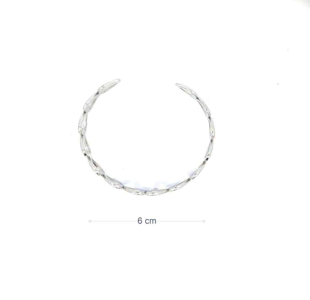 Bangle zilver met rondom hartjes - Casa Jadel