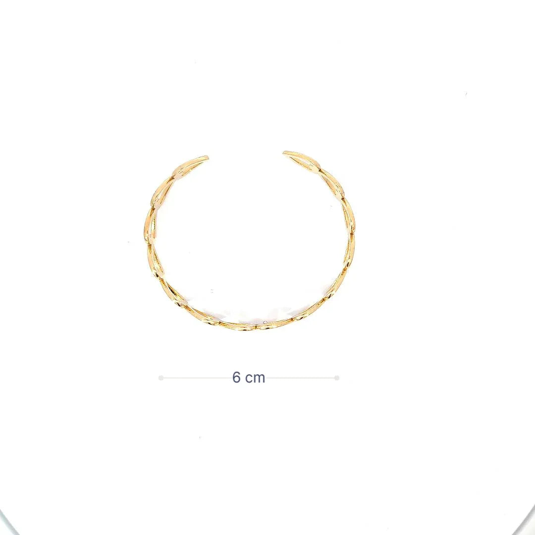Bangle armband goud met rondom hartjes - Casa Jadel