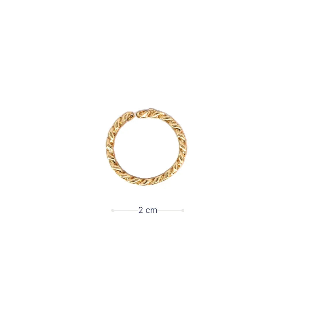 Verstelbare gouden ketting ring - Casa Jadel