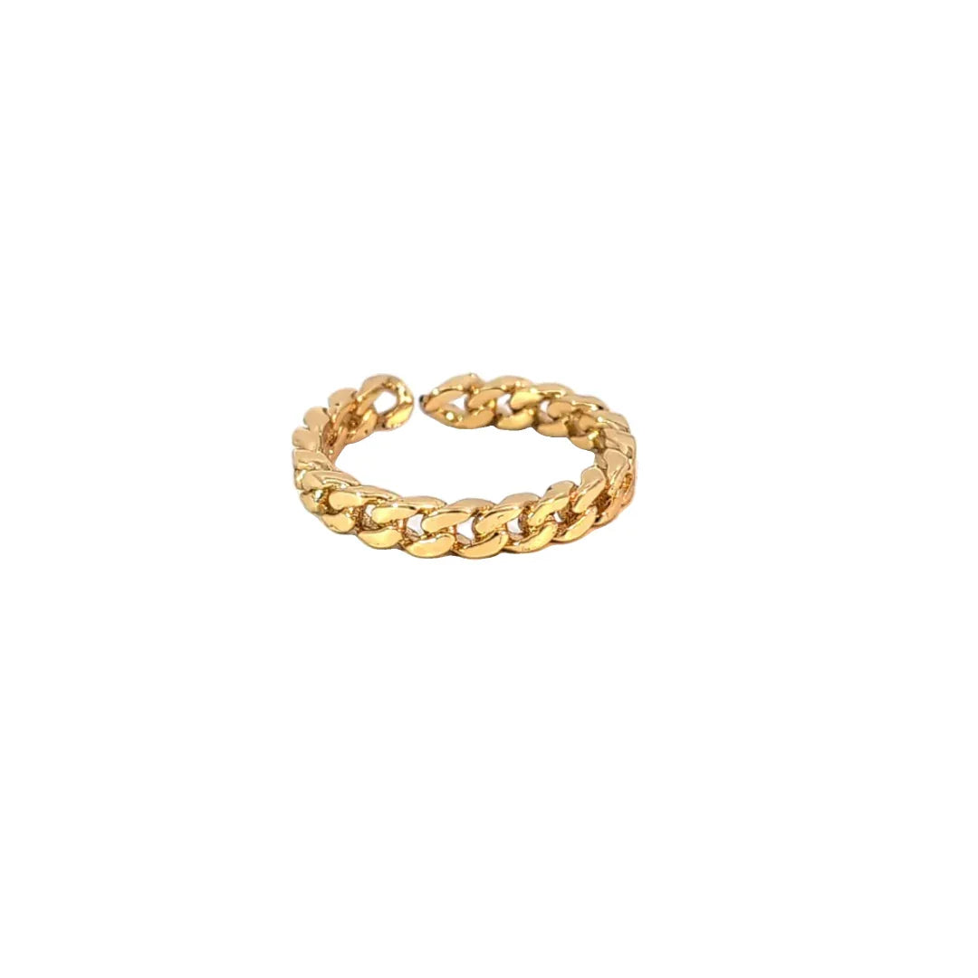 Verstelbare gouden ketting ring - Casa Jadel