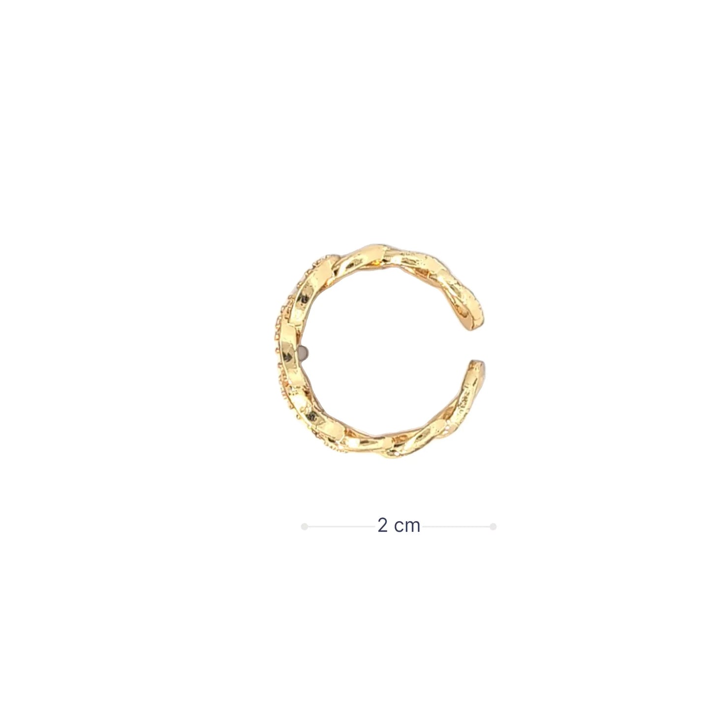 Verstelbare gouden ring met strass afgezet cirkels - Casa Jadel