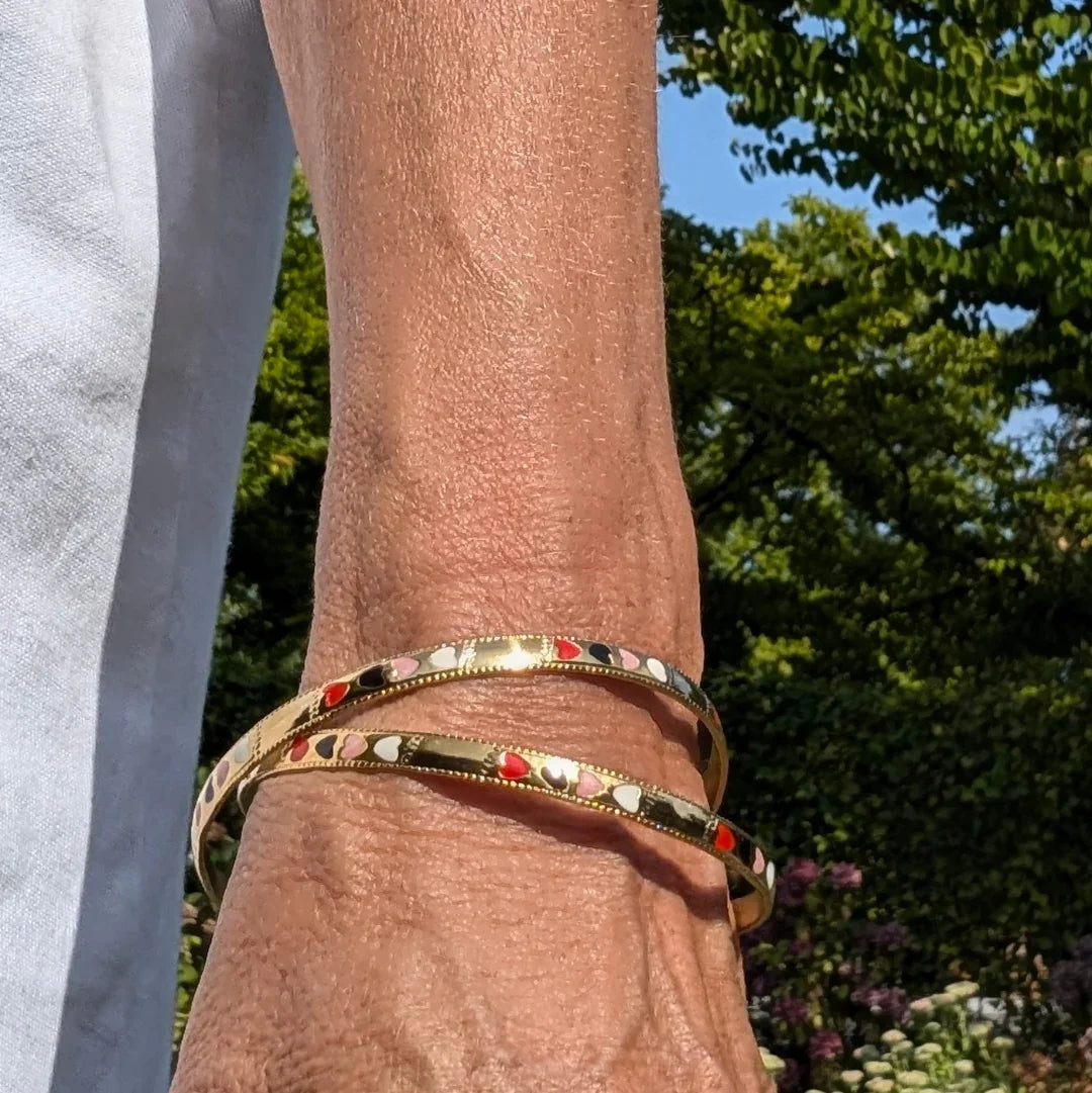 Bangle armband met hartjes - Casa Jadel