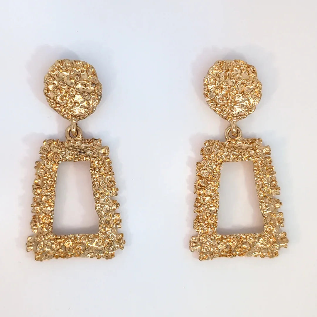 Vintage gouden asymmetrische oorknopjes - Casa Jadel