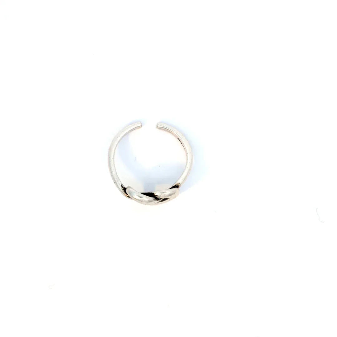 Verstelbare zilveren vintage hartjes ring - Casa Jadel