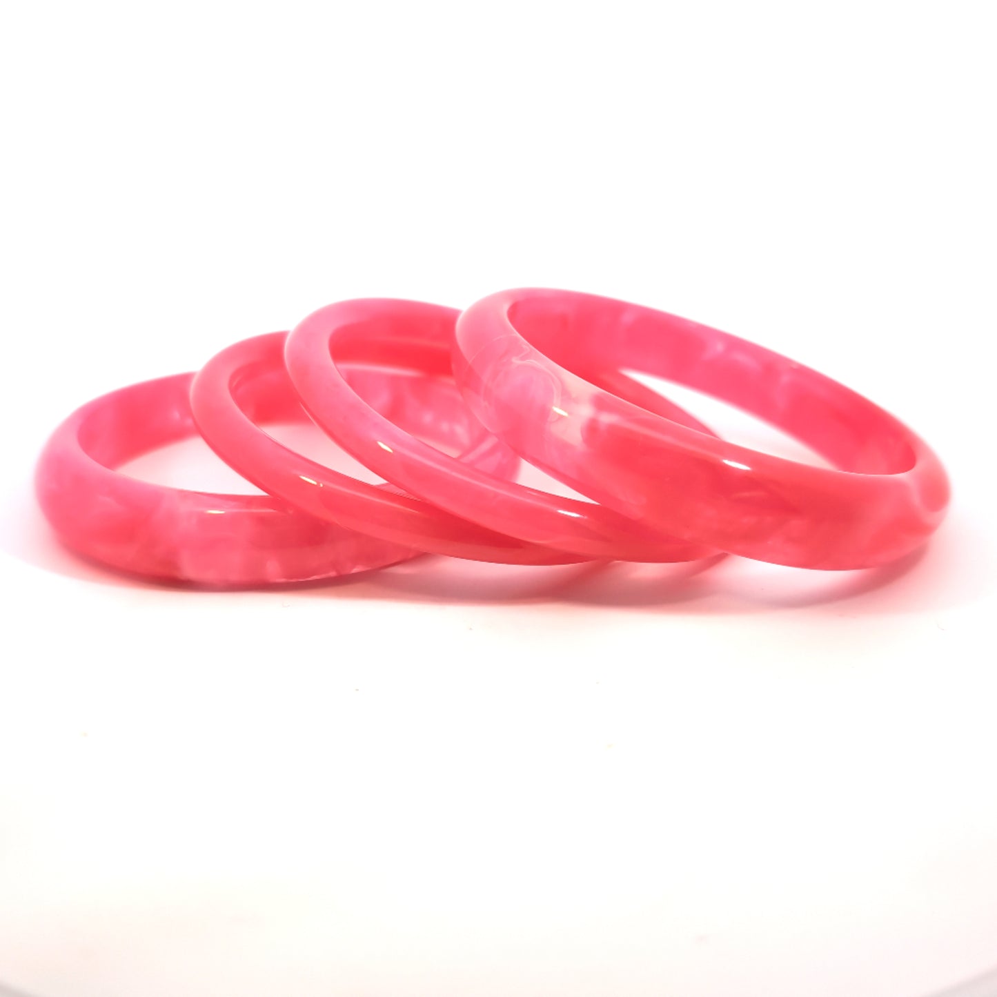 Roze marmer set armbanden