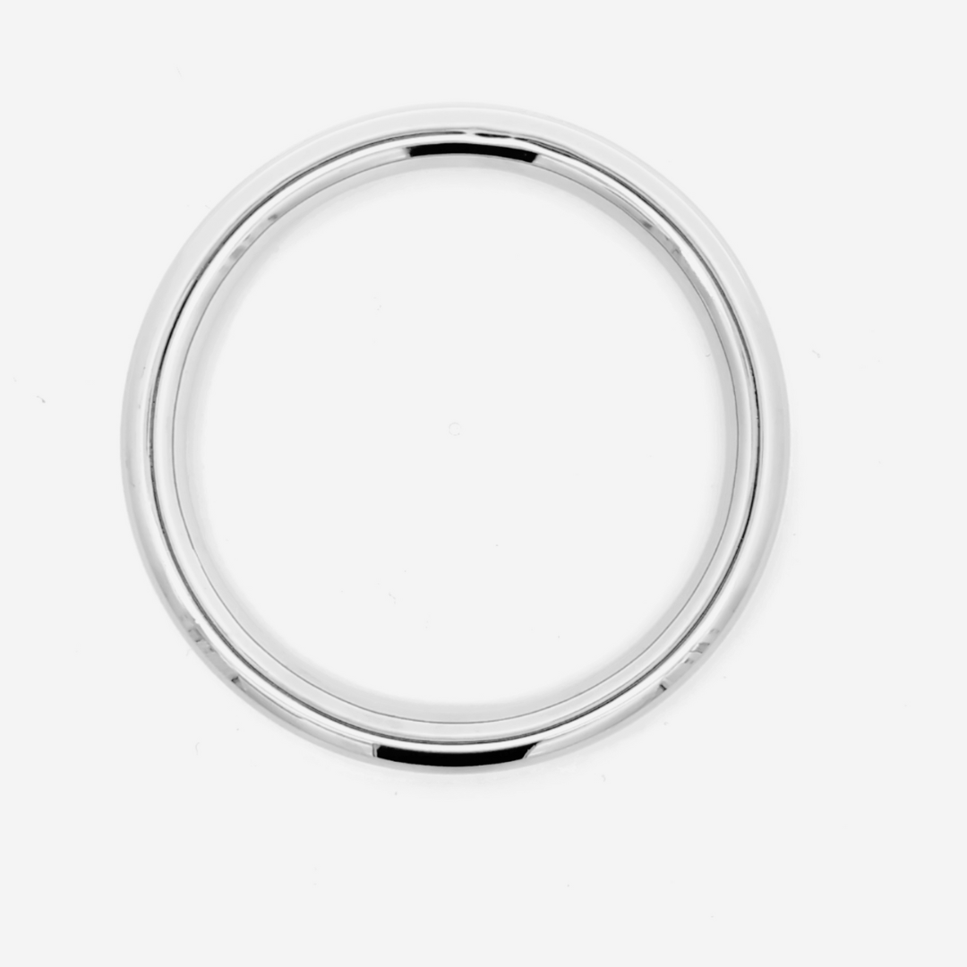 Zilveren gladde bangle