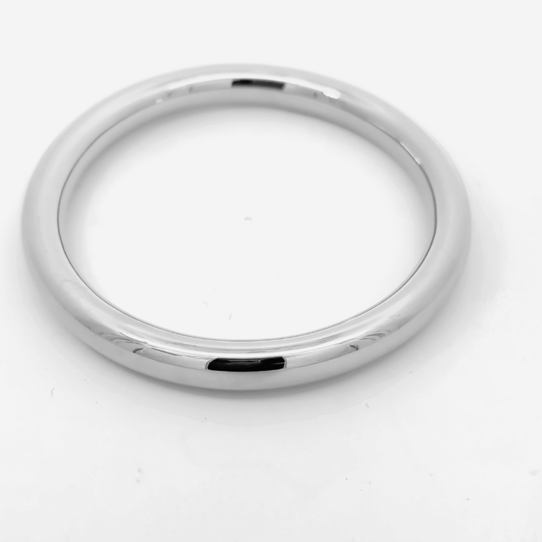 Zilveren gladde bangle