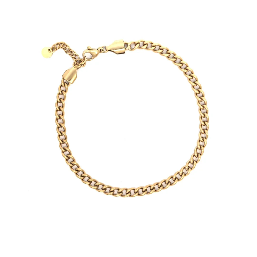 Gouden schakel armband basic - Casa Jadel