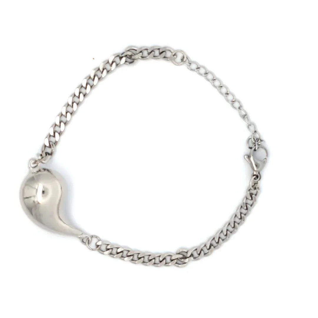 Zilveren armband met schakels en design druppel - Casa Jadel