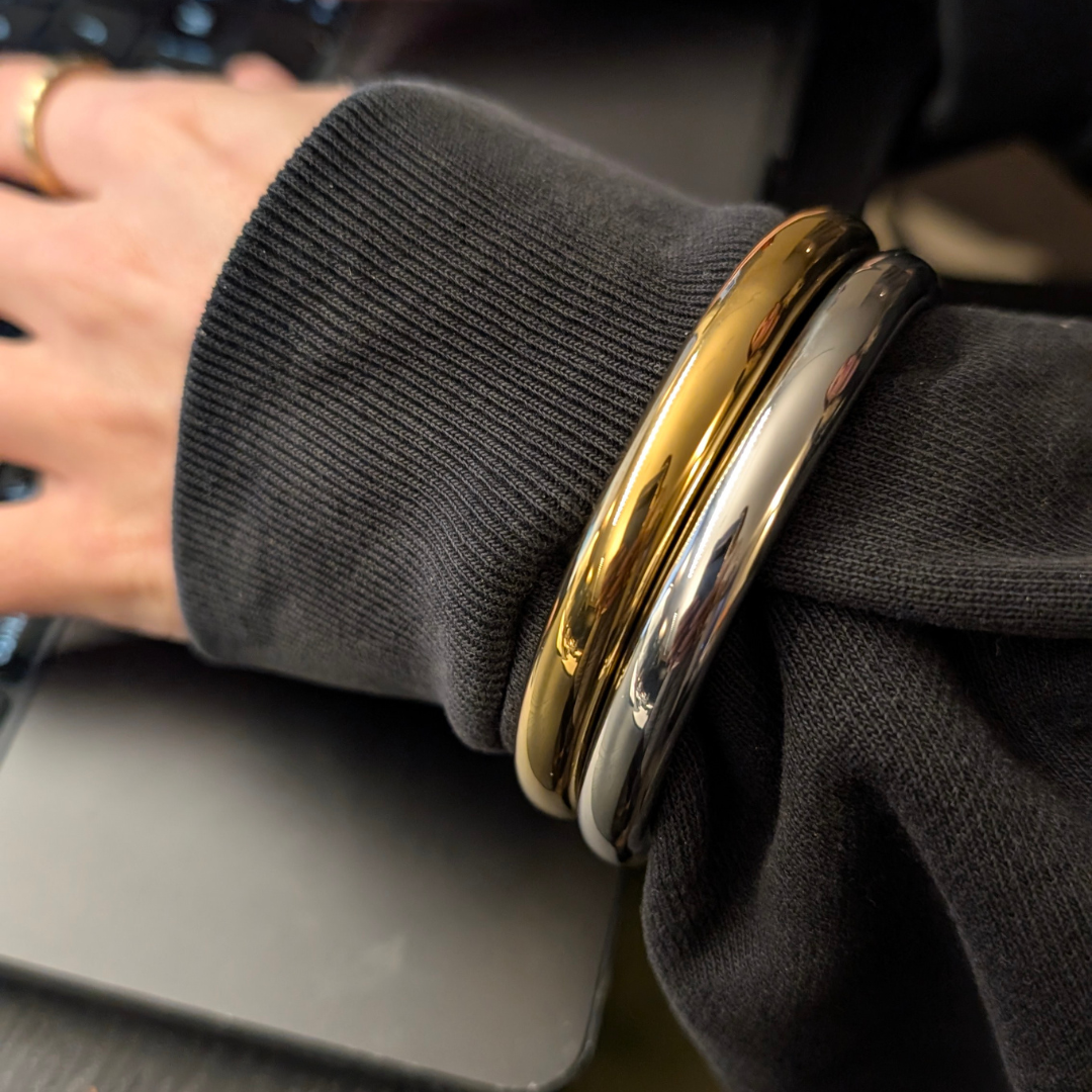 Gouden gladde bangle
