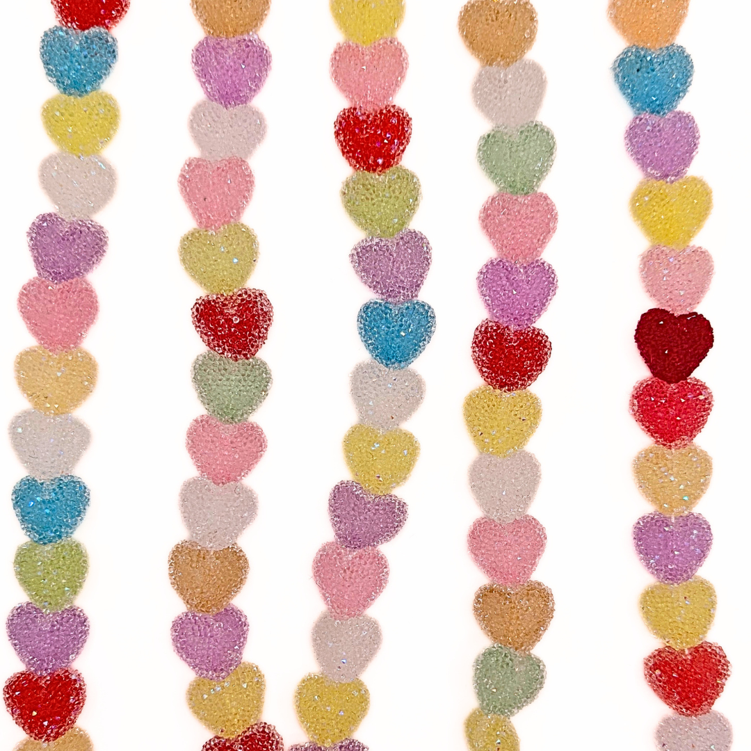 Kleurige Ibiza style kralenketting met hartjes van Casa Jadel