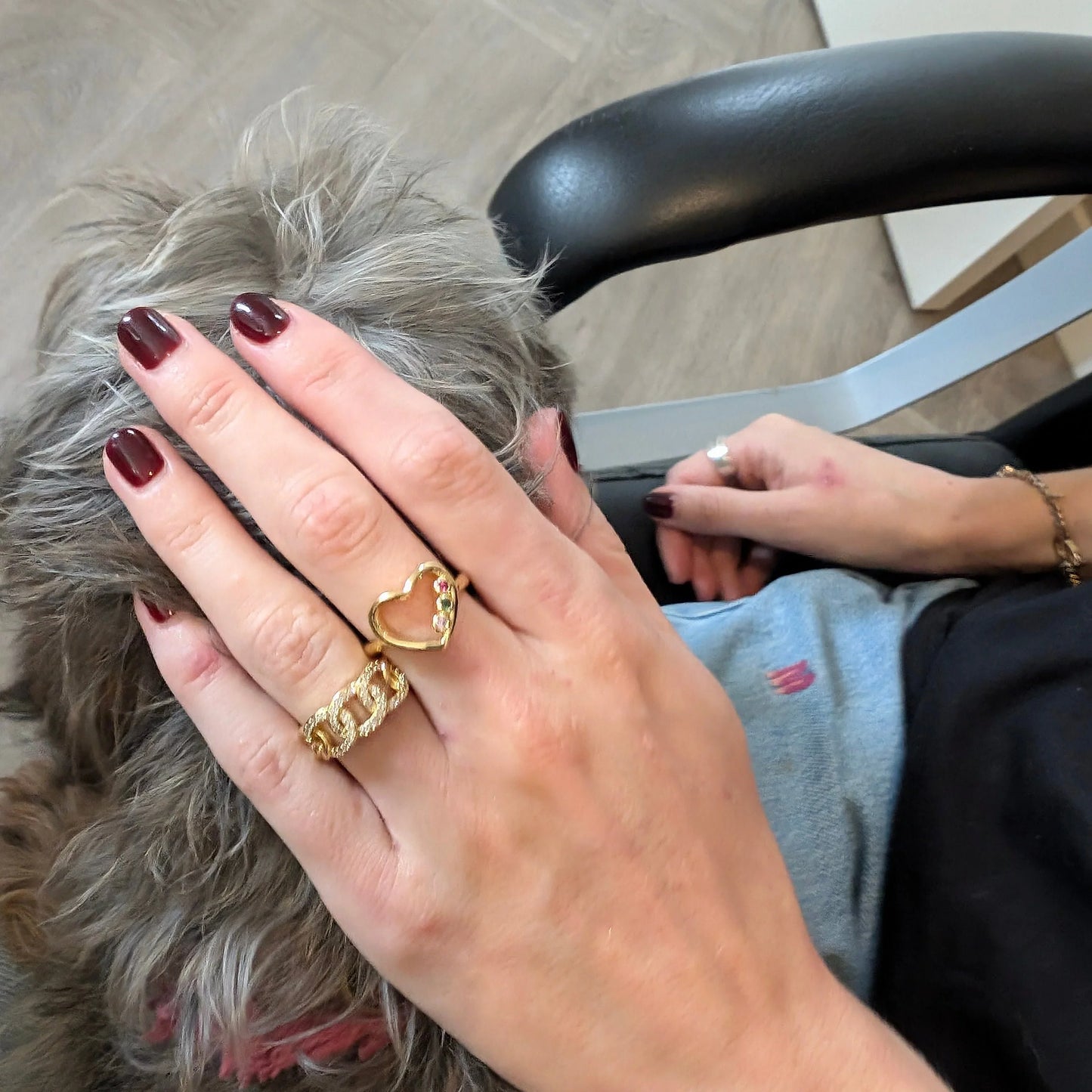 Verstelbare gouden ring met strass afgezet cirkels - Casa Jadel