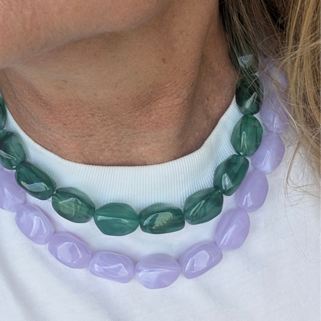 paars groene chunky ketitngen