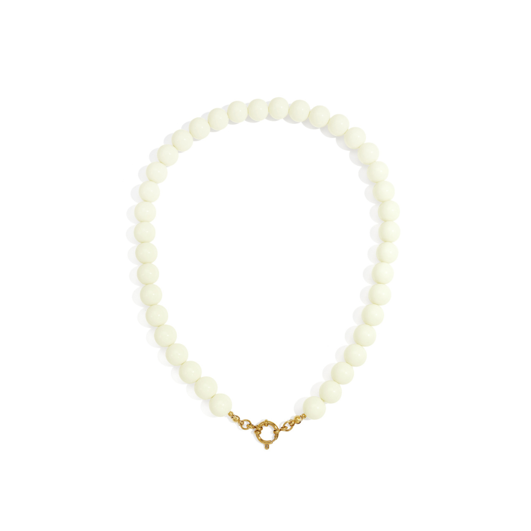 Kralenketting wit met boeislot