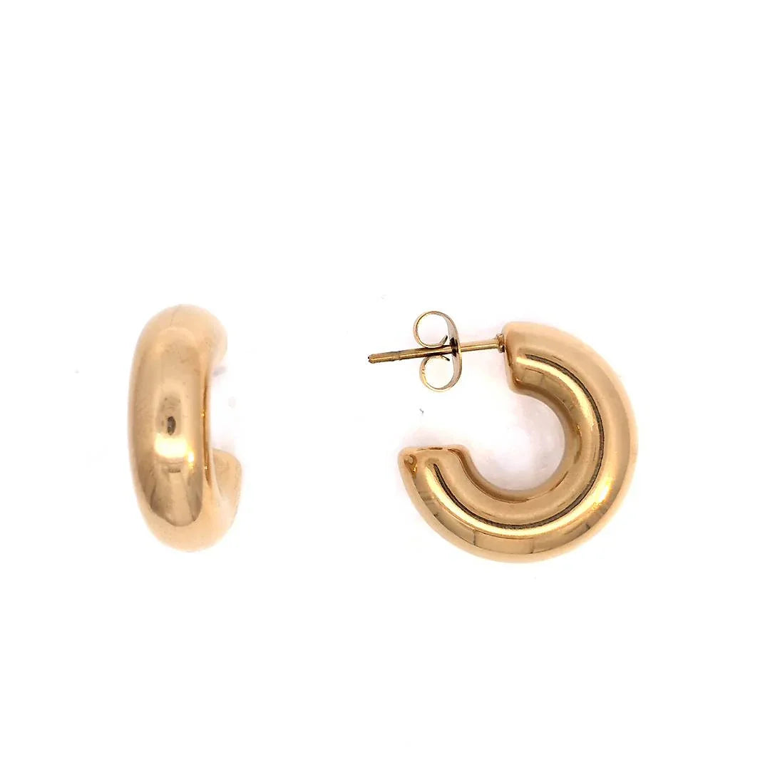 Gouden chunky statement oorringen van Casa Jadel