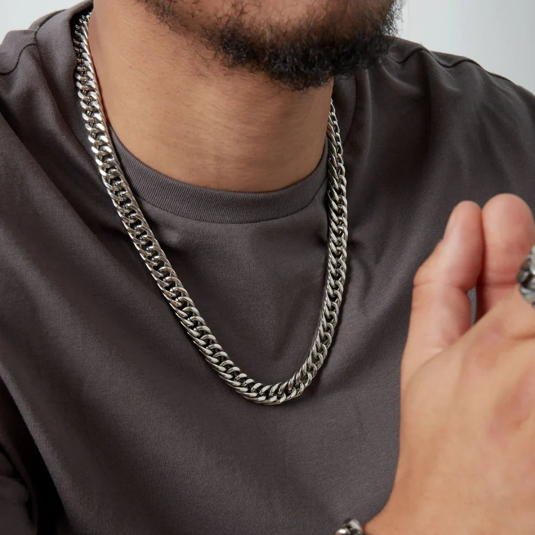 Ketting heren schakelketting zilver