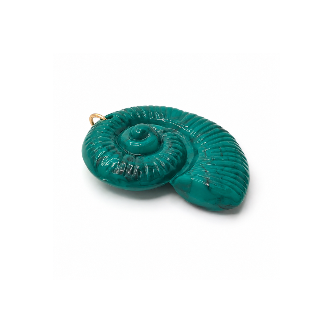 Groene marble oversized schelp bedel