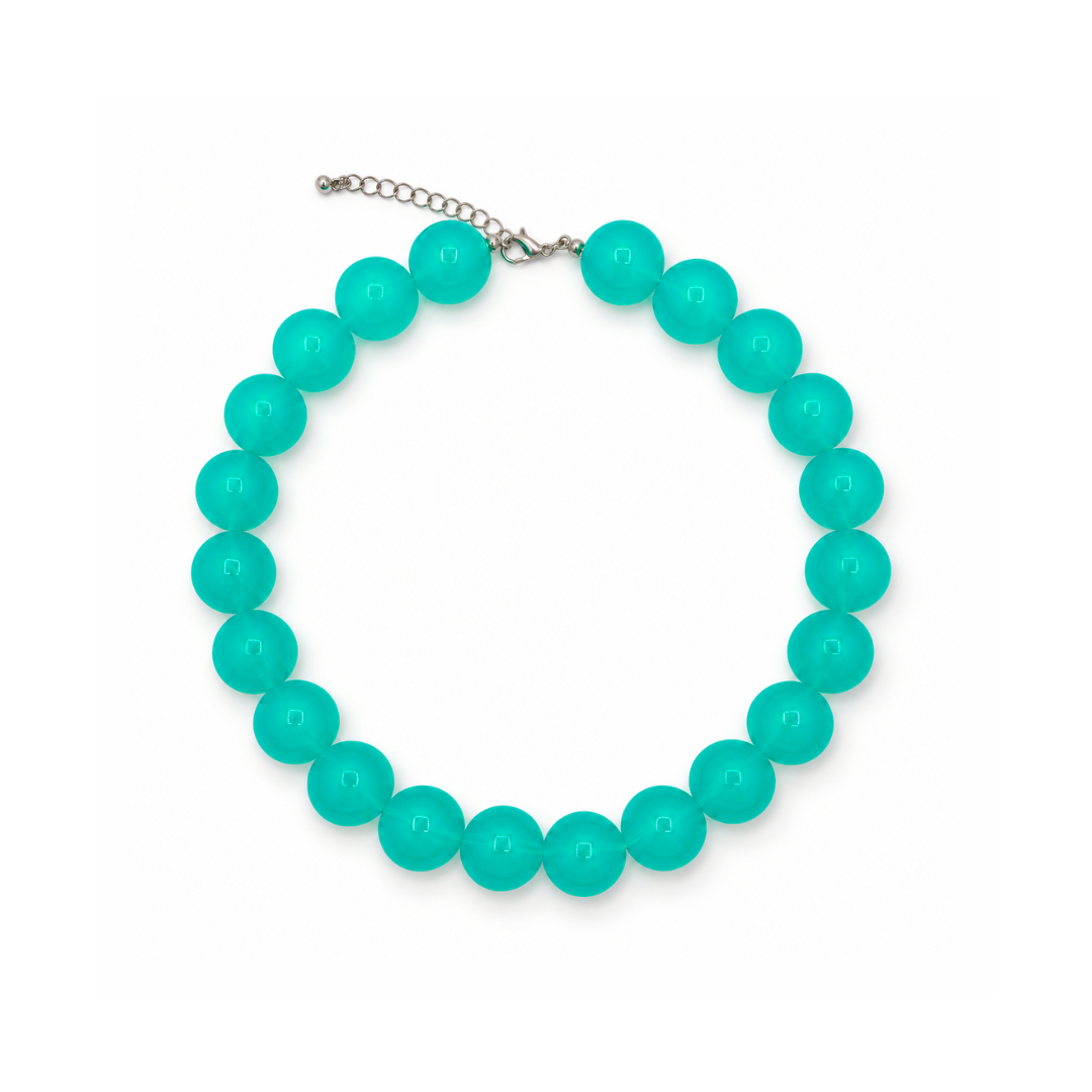 Turquoise grote kralenketting NEON Casa Jadel