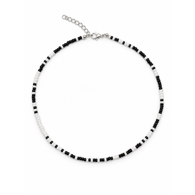 Zwart-witte mixed kleine kralenketting Saar