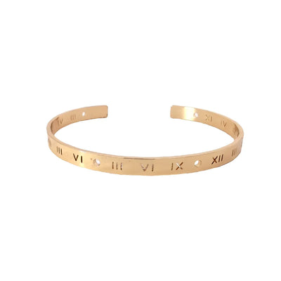 Bangle gouden armband Romeinse cijfers