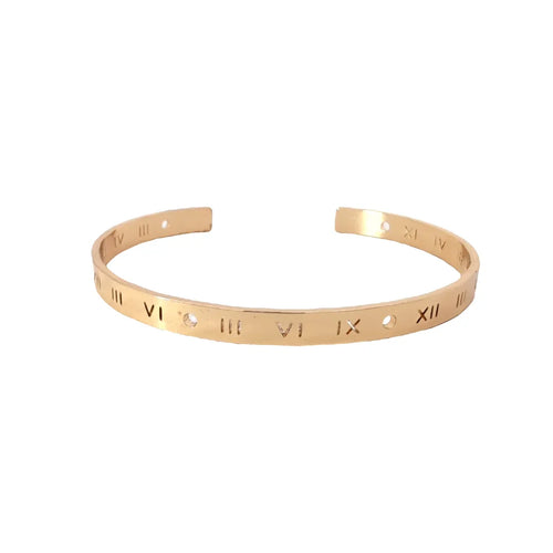 Bangle gouden armband Romeinse cijfers