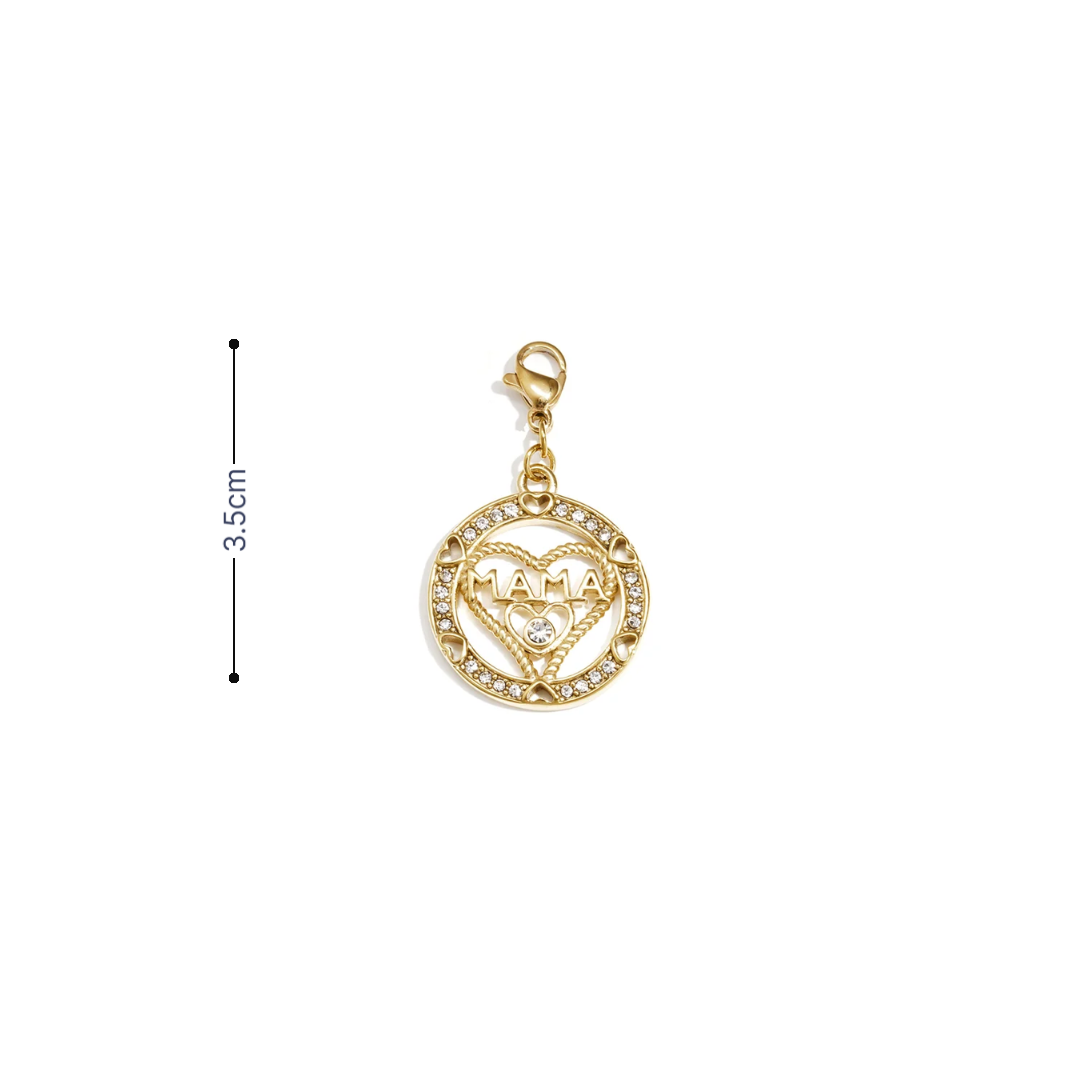 Gouden mama bedel met hart