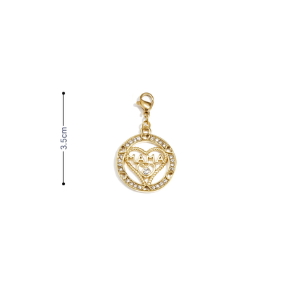 Gouden mama bedel met hart
