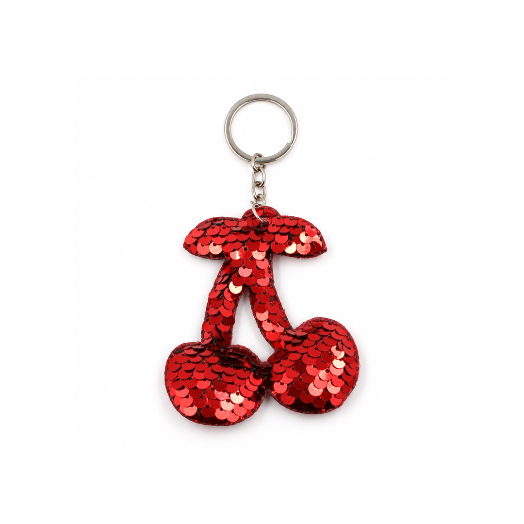 Rode kers glitter pailletten tashanger