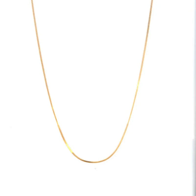 Platte schakelketting goud