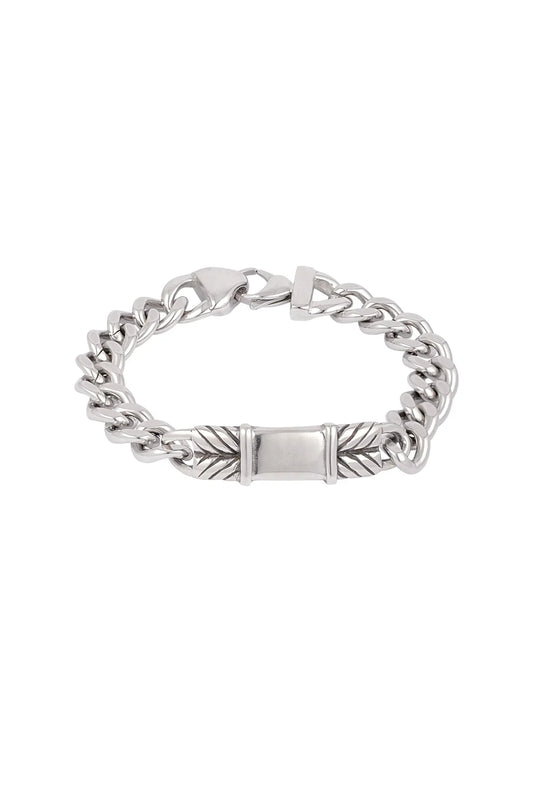 Armband heren silver met karaktervol design