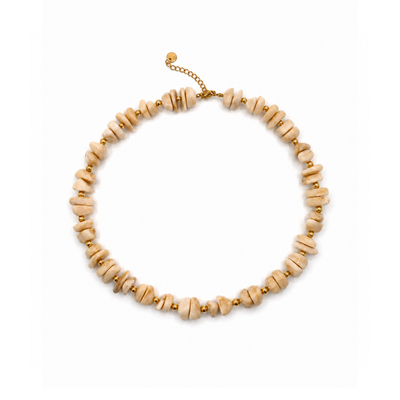 Naturel marble splitkralenketting
