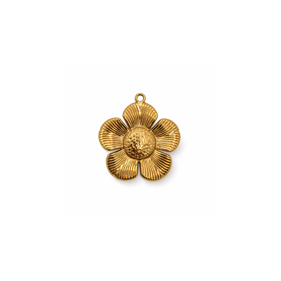 Grote gouden bloem bedel Casa Jadel