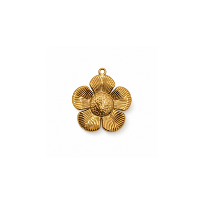 Grote gouden bloem bedel