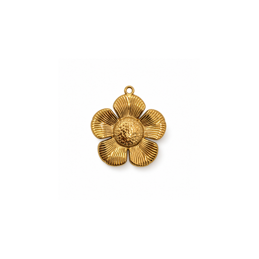 Grote gouden bloem bedel Casa Jadel