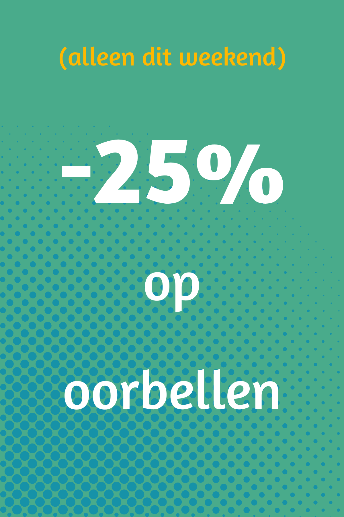 -25% op oorbellen